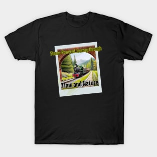 Enchanting Steam Journey: Through Trees and Brick Bridge T-Shirt